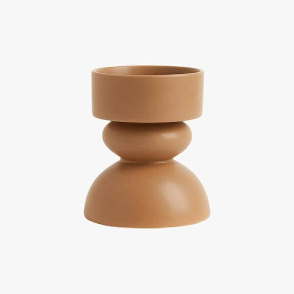 Wooden Polished Candle Holder