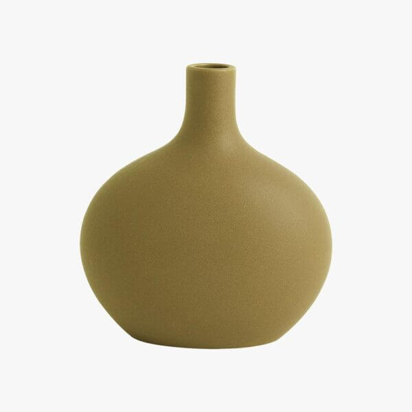 Olive Green Rounded Vase